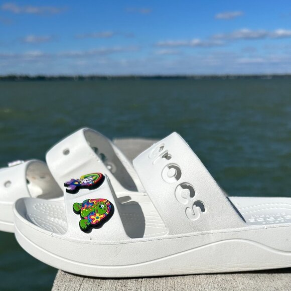 Crocs Baya Platform Slide Sandal Women Sz 10 - Picture 2 of 7